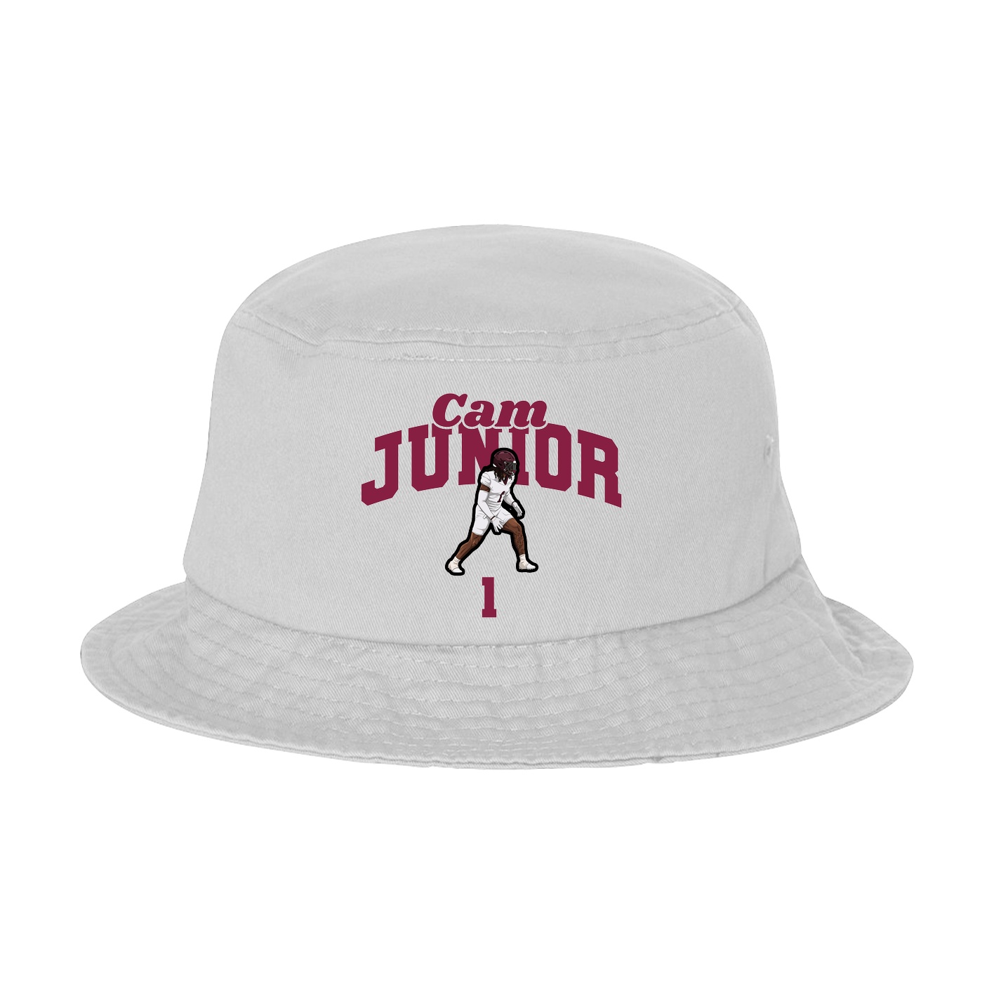 Bucket Cap — Signature Arch in White
