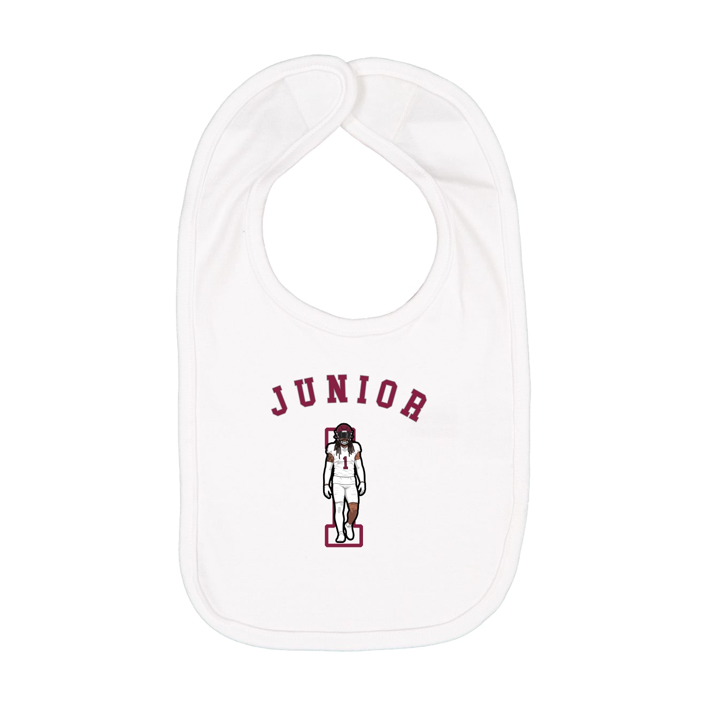 Infant Bib — Shirsey Arch in White