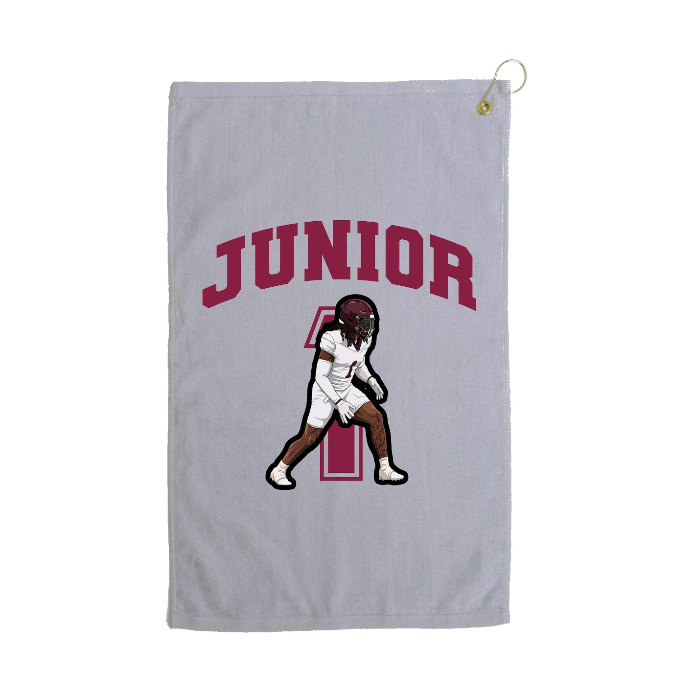 Golf Towel — Number in Grey