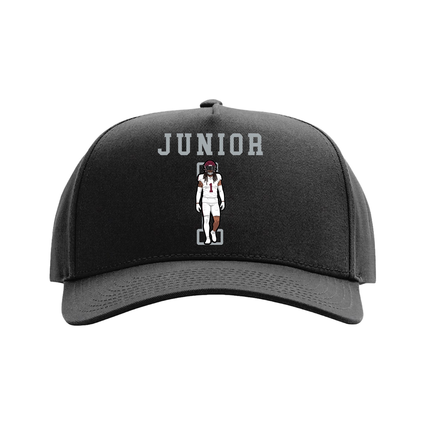 Full Fabric Five-Panel Champ Cap — Shirsey in Black