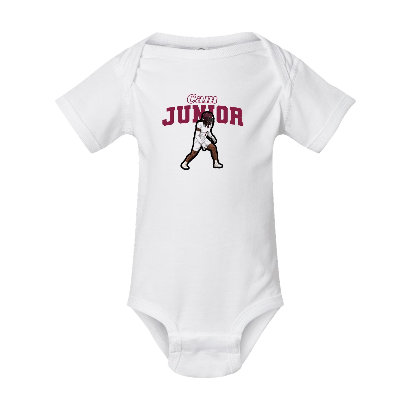 Baby Onesie — Name Arch in White