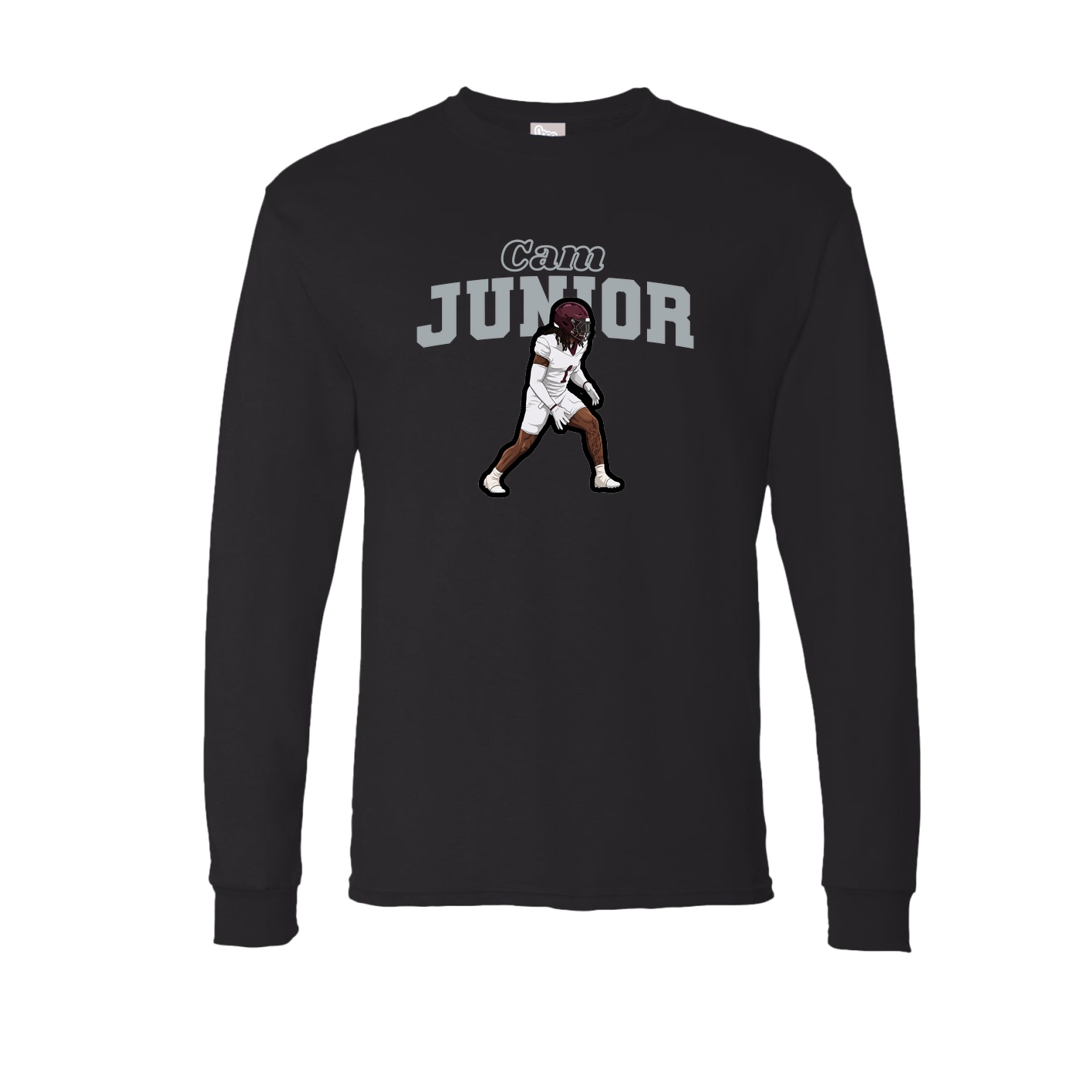 Long Sleeve Tee — Name Arch in Black