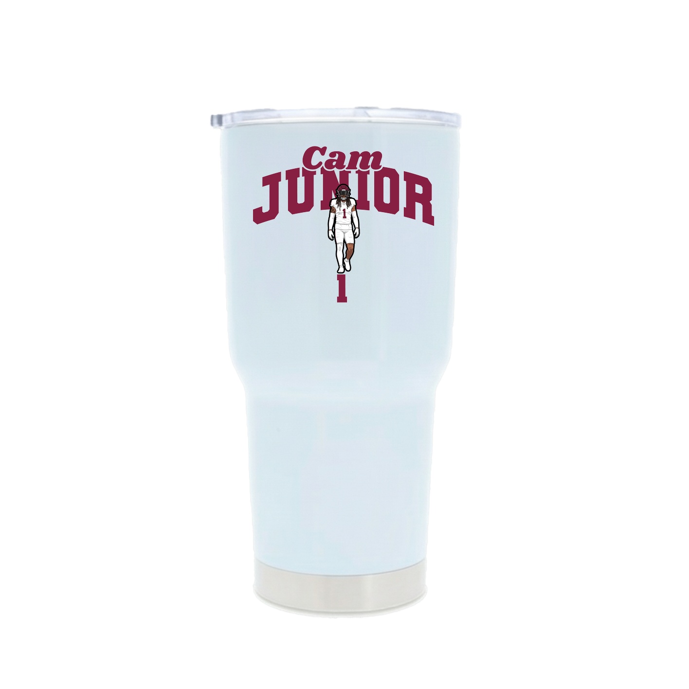 30oz Stainless Steel Tumbler — Signature Arch in White