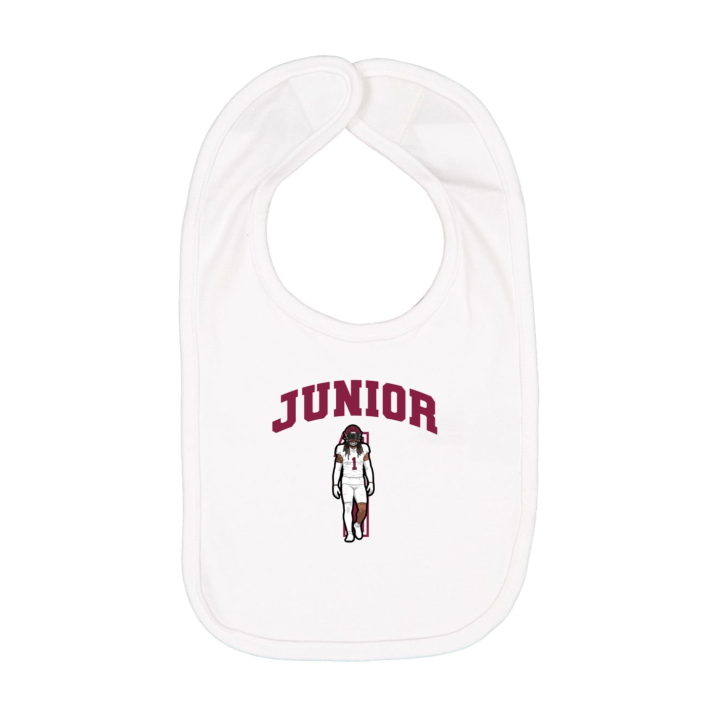 Infant Bib — Number in White