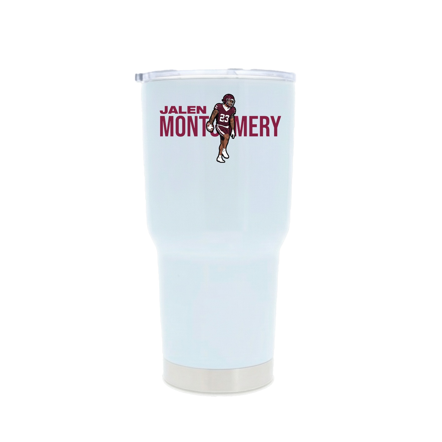 30oz Stainless Steel Tumbler — Player Name in White