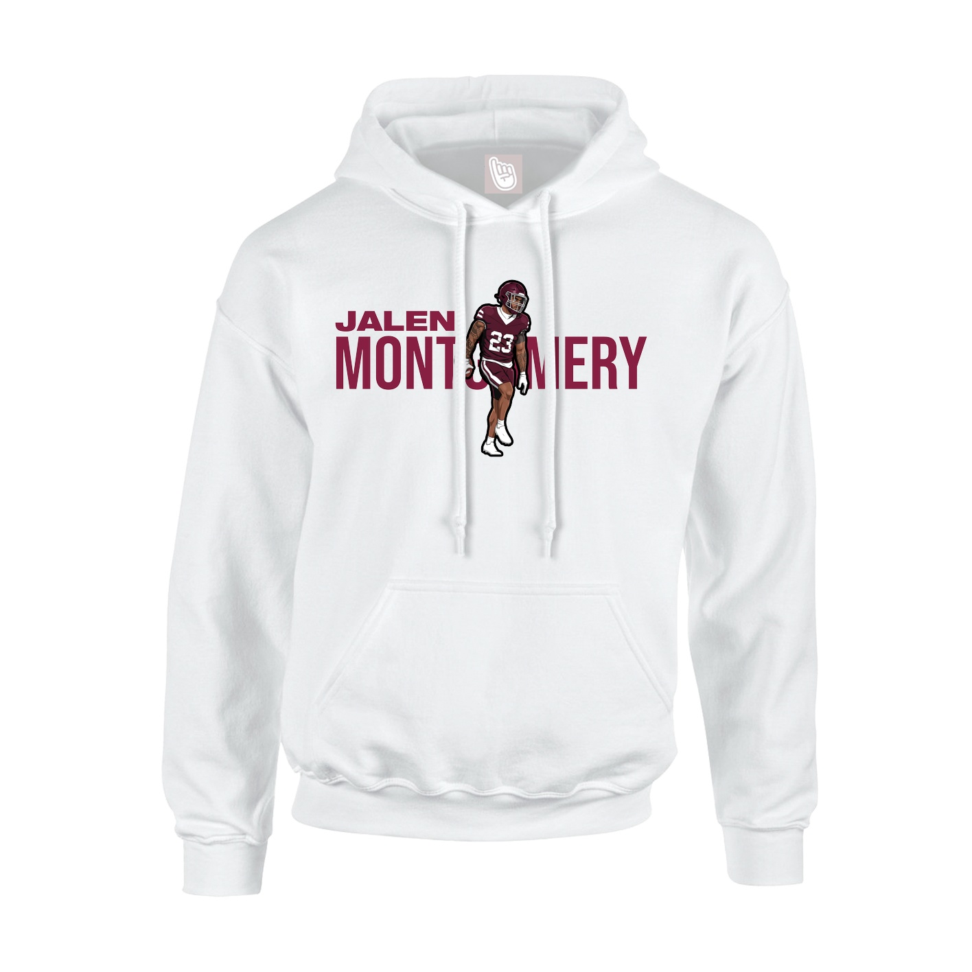 Youth Hoodie — Player Name in White