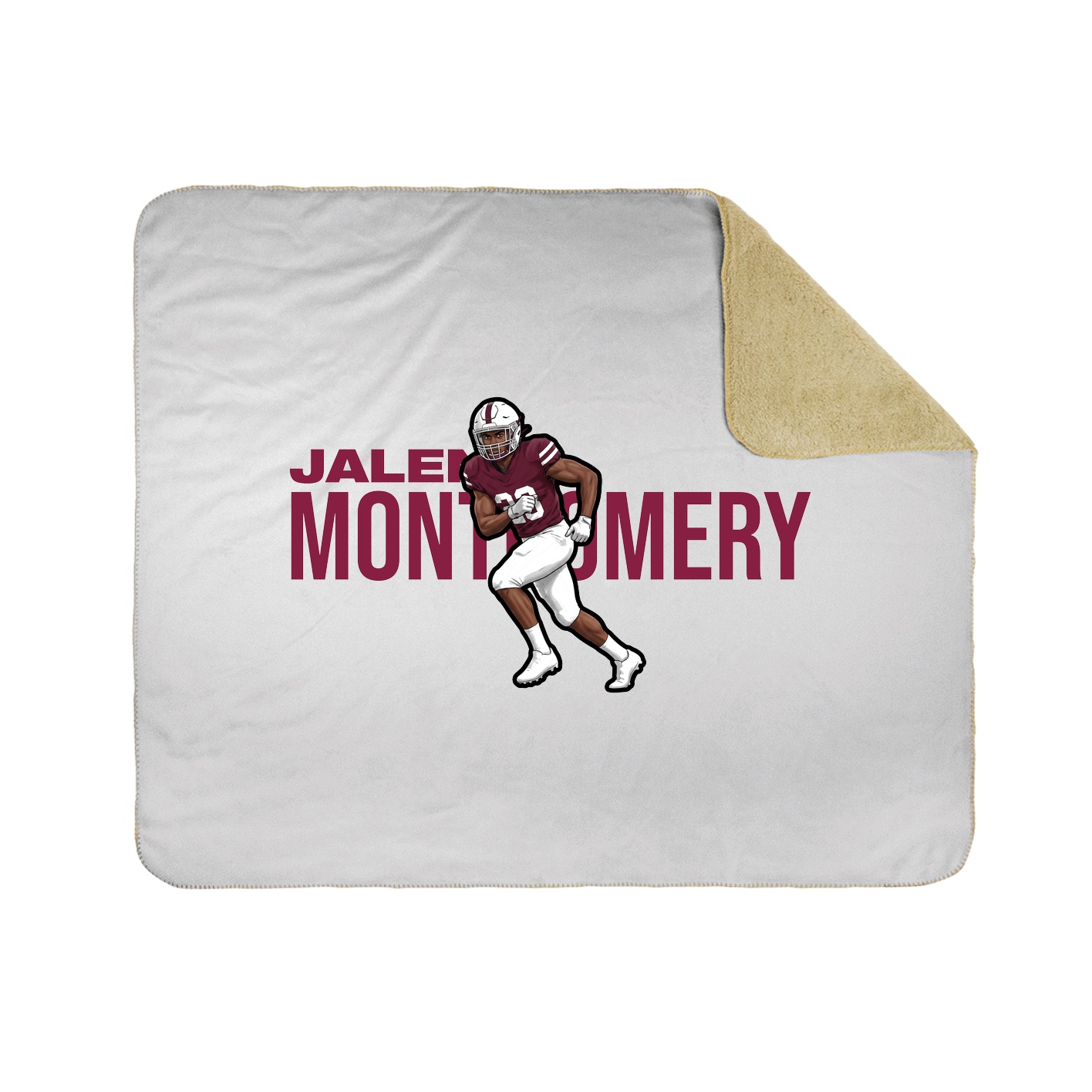 Throw Blanket — Player Name in White