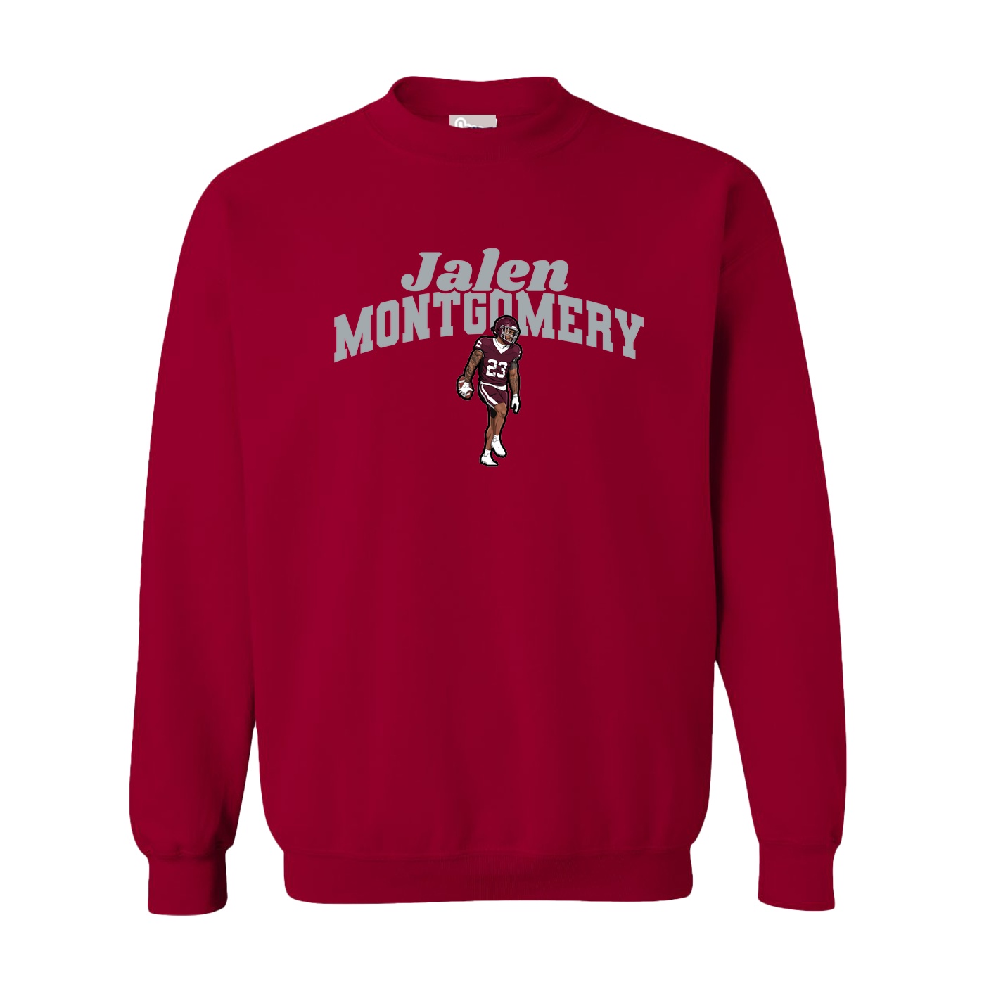 Fleece Crew — Signature Arch in Cardinal