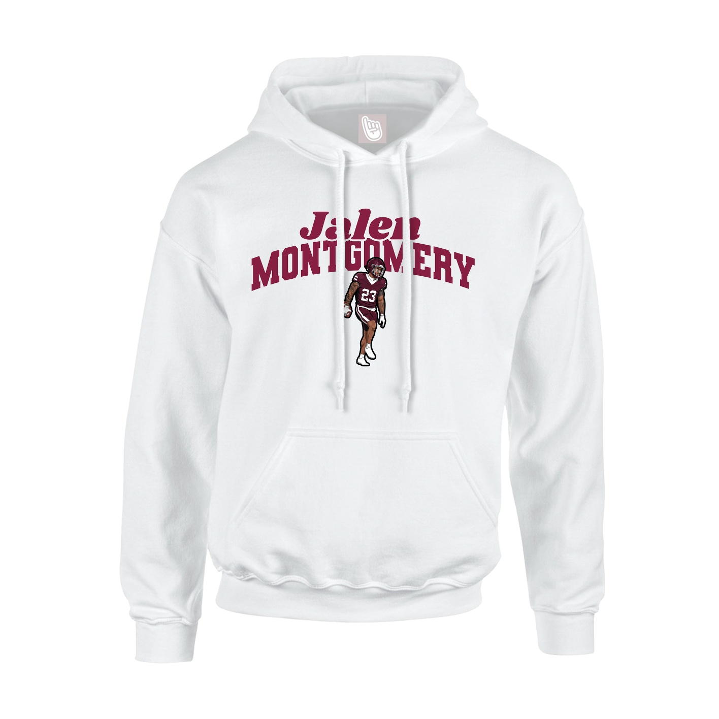 Youth Hoodie — Signature Arch in White