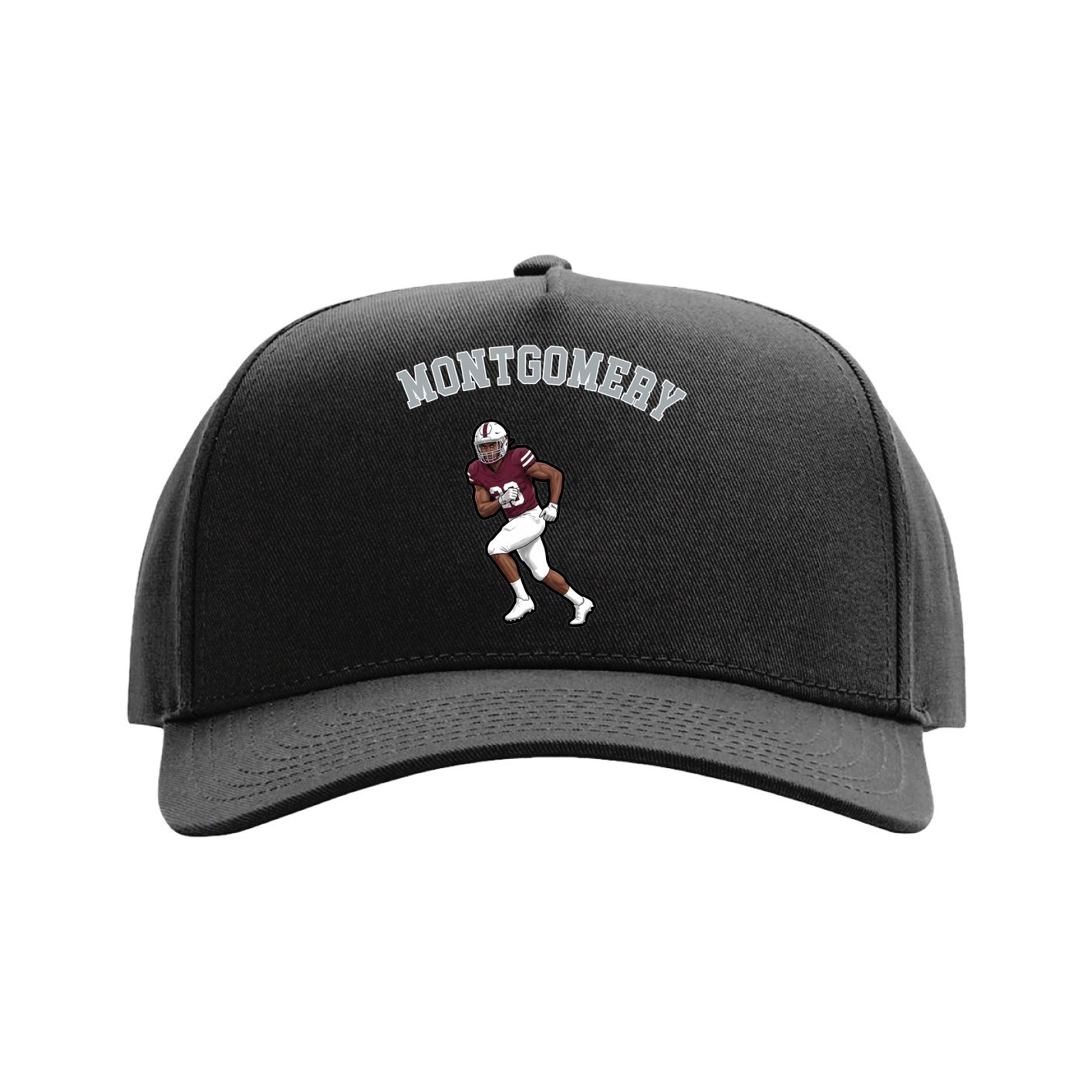 Full Fabric Five-Panel Champ Cap — Shirsey Arch in Black