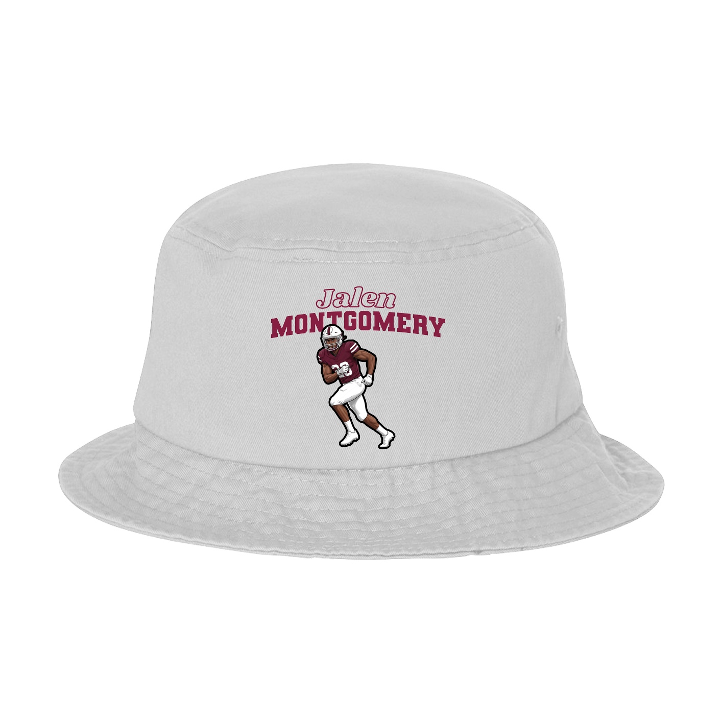 Bucket Cap — Name Arch in White