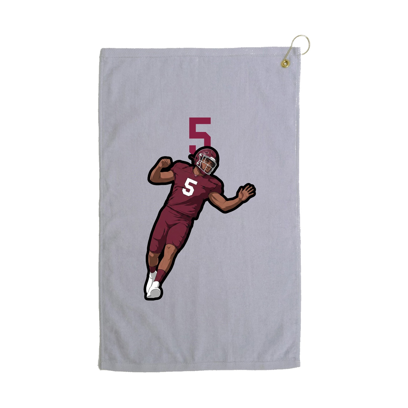 Golf Towel — Number Top in Grey