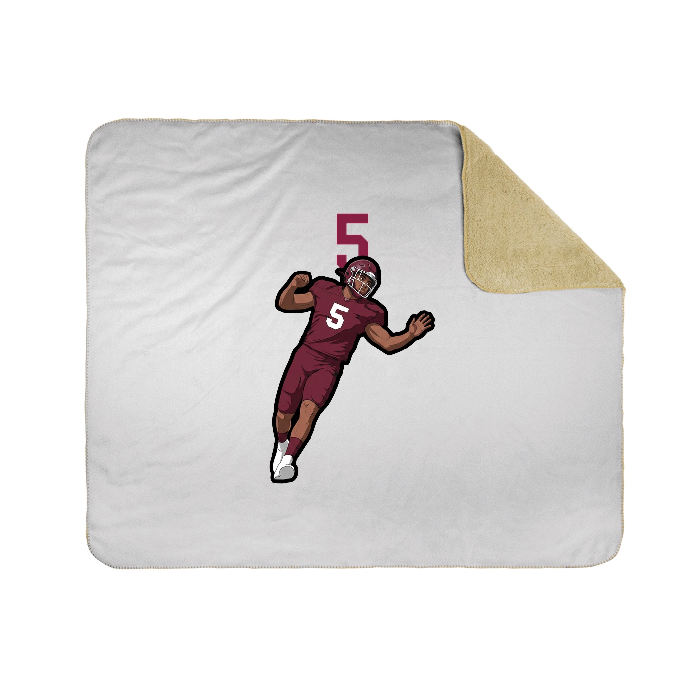 Throw Blanket — Number Top in White