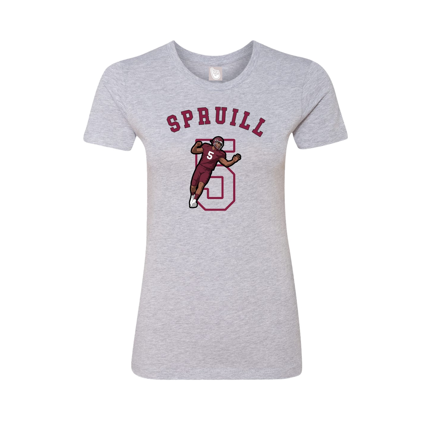 Fitted Women's Tee — Shirsey Arch in Grey
