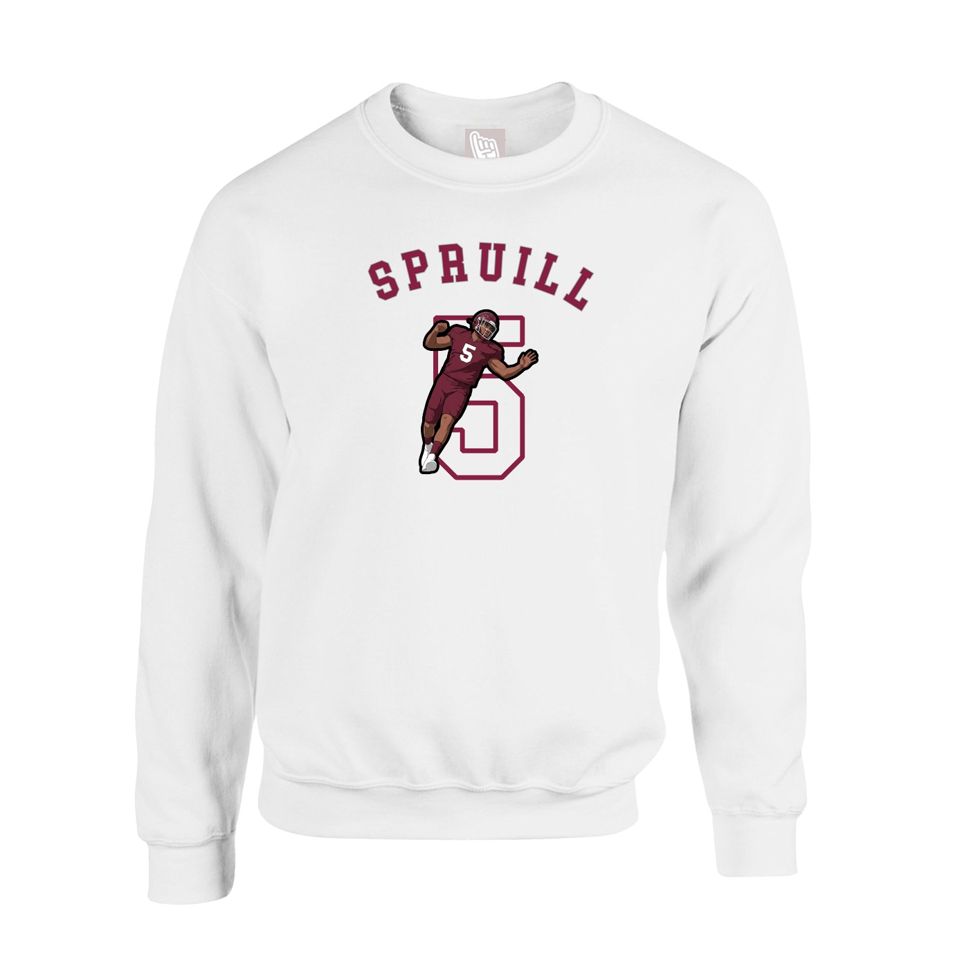 Fleece Crew — Shirsey Arch in White