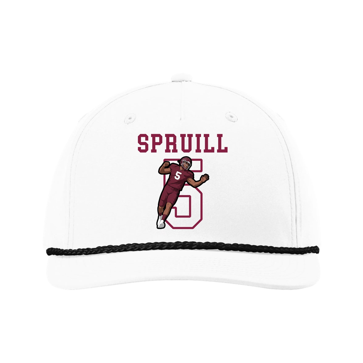 Five-Panel Classic Rope Cap — Shirsey in White
