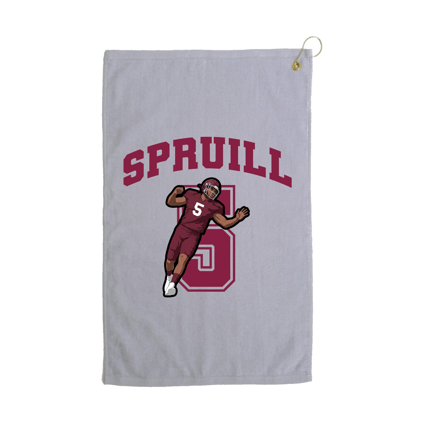Golf Towel — Number in Grey