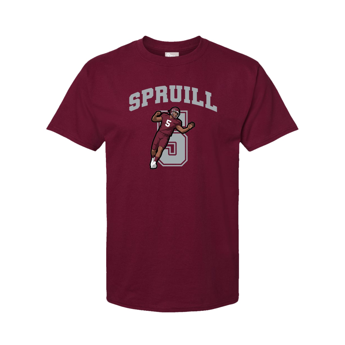 Youth Tee — Number in Cardinal