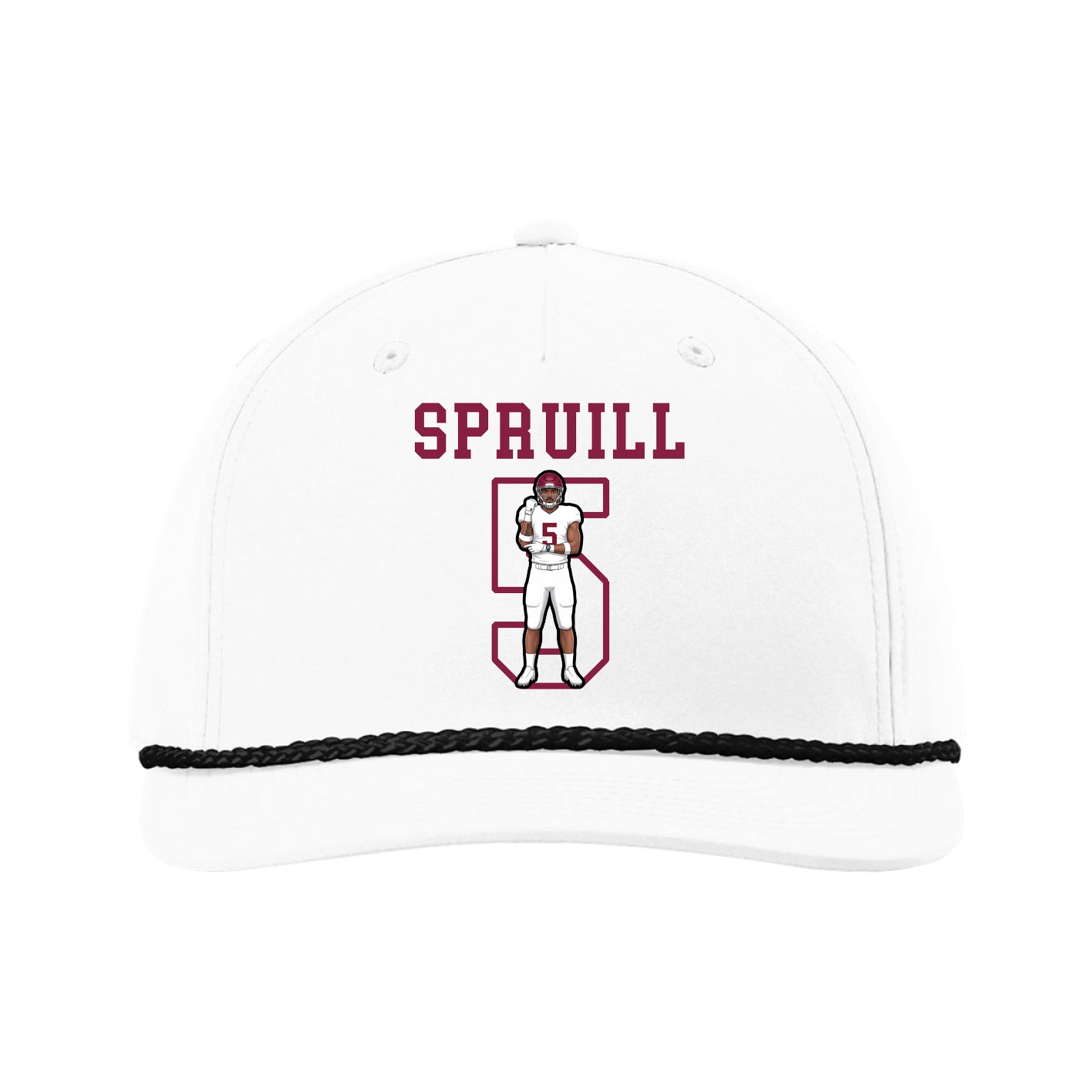 Five-Panel Classic Rope Cap — Shirsey in White