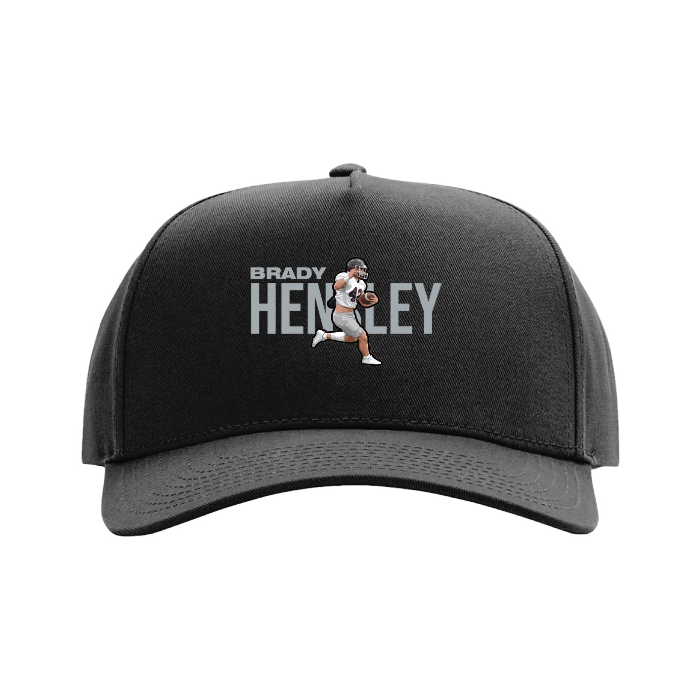 Full Fabric Five-Panel Champ Cap — Player Name in Black