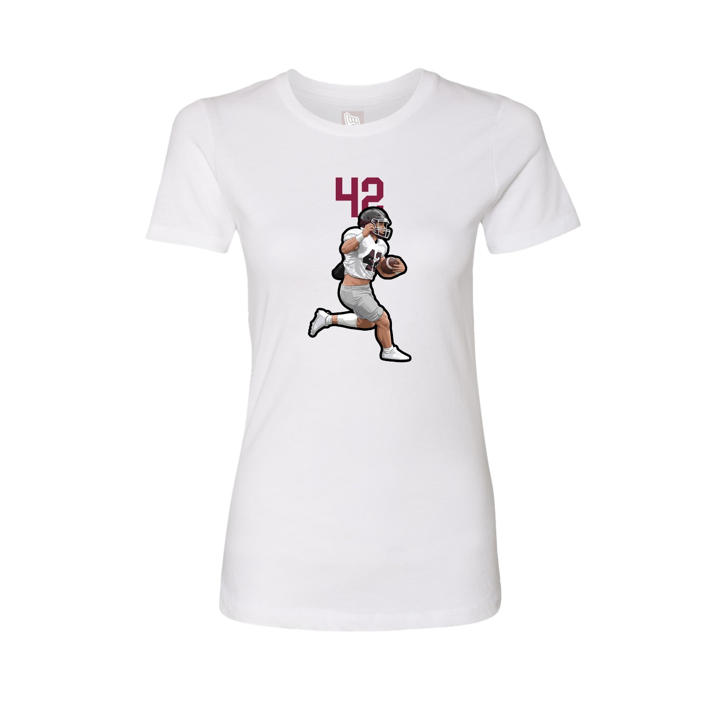 Fitted Women's Tee — Number Top in White