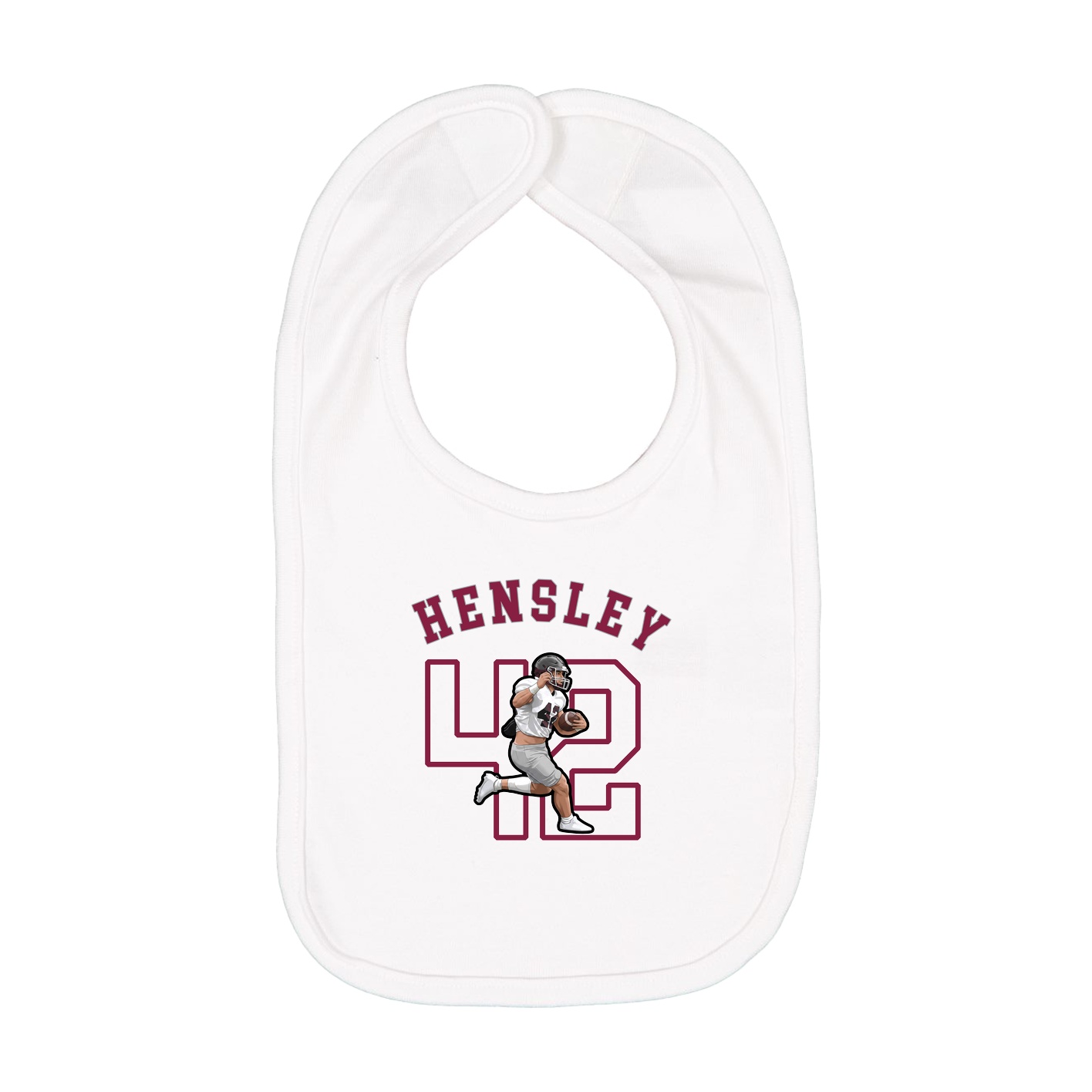 Infant Bib — Shirsey Arch in White