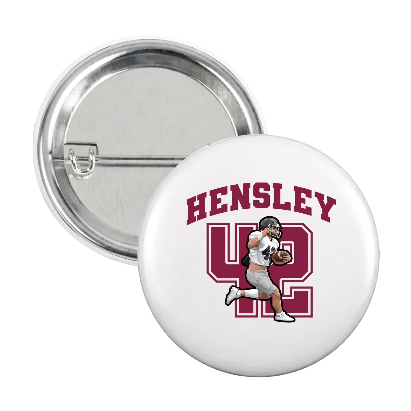 Game Day Button — Number in White