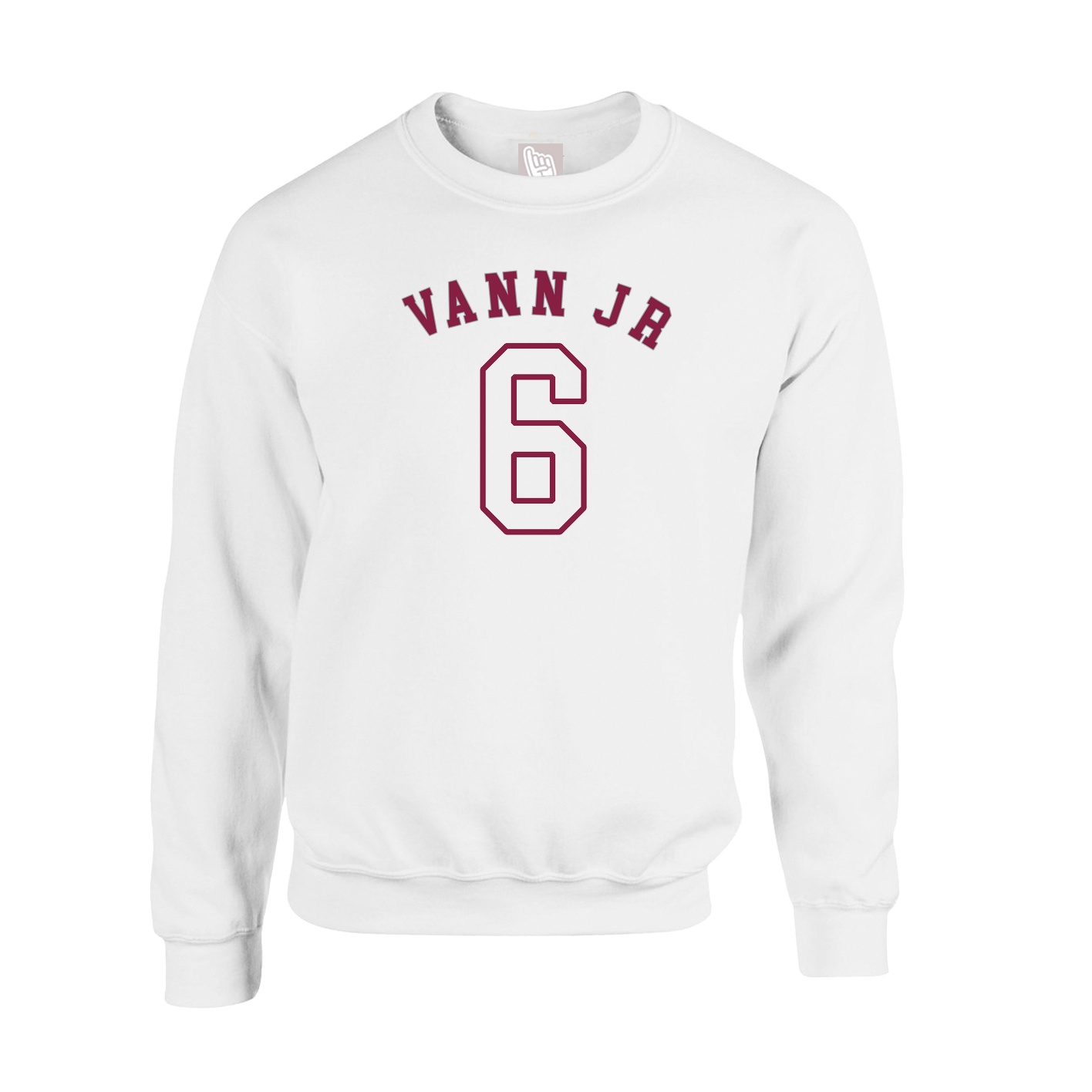 Fleece Crew — Shirsey Arch in White