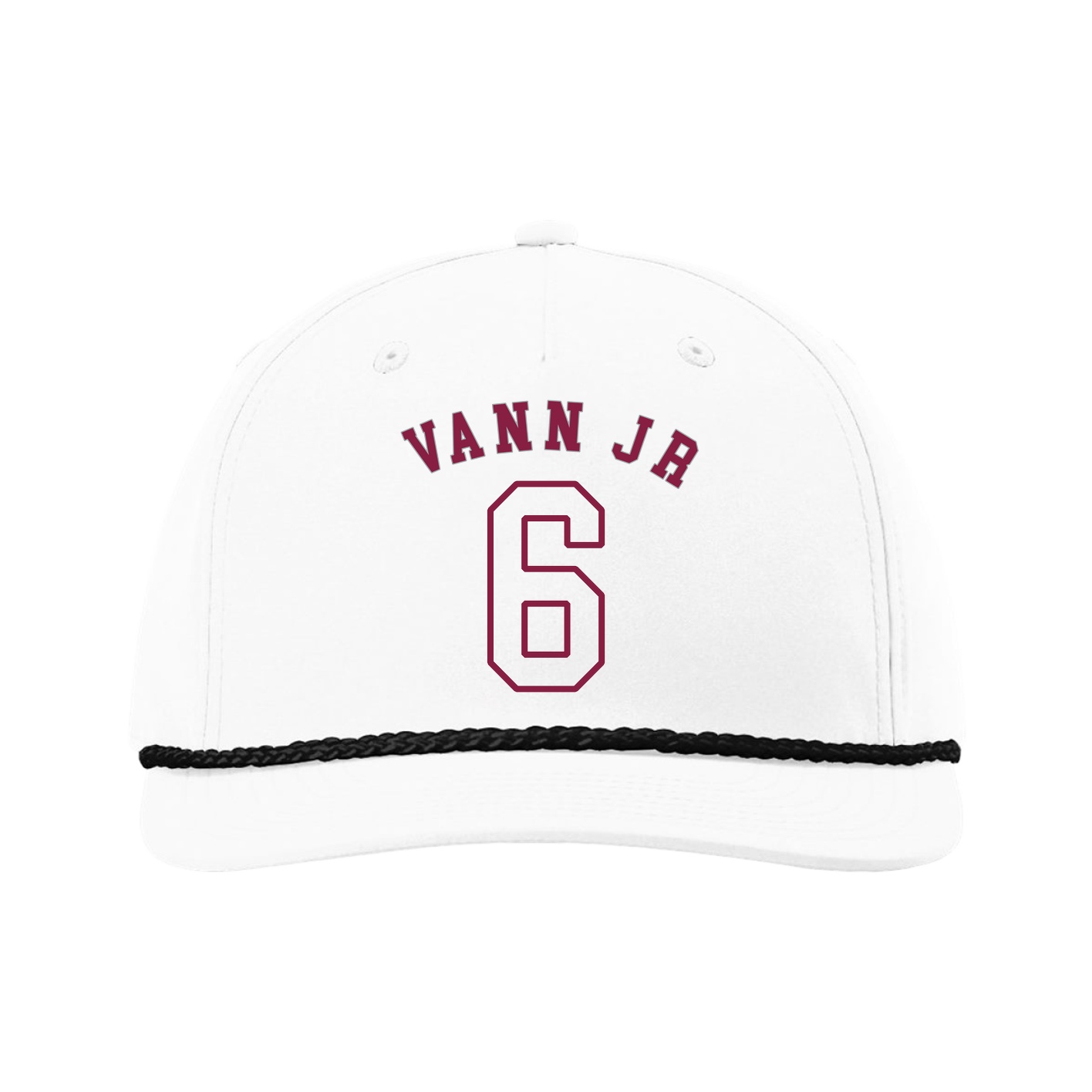 Five-Panel Classic Rope Cap — Shirsey Arch in White