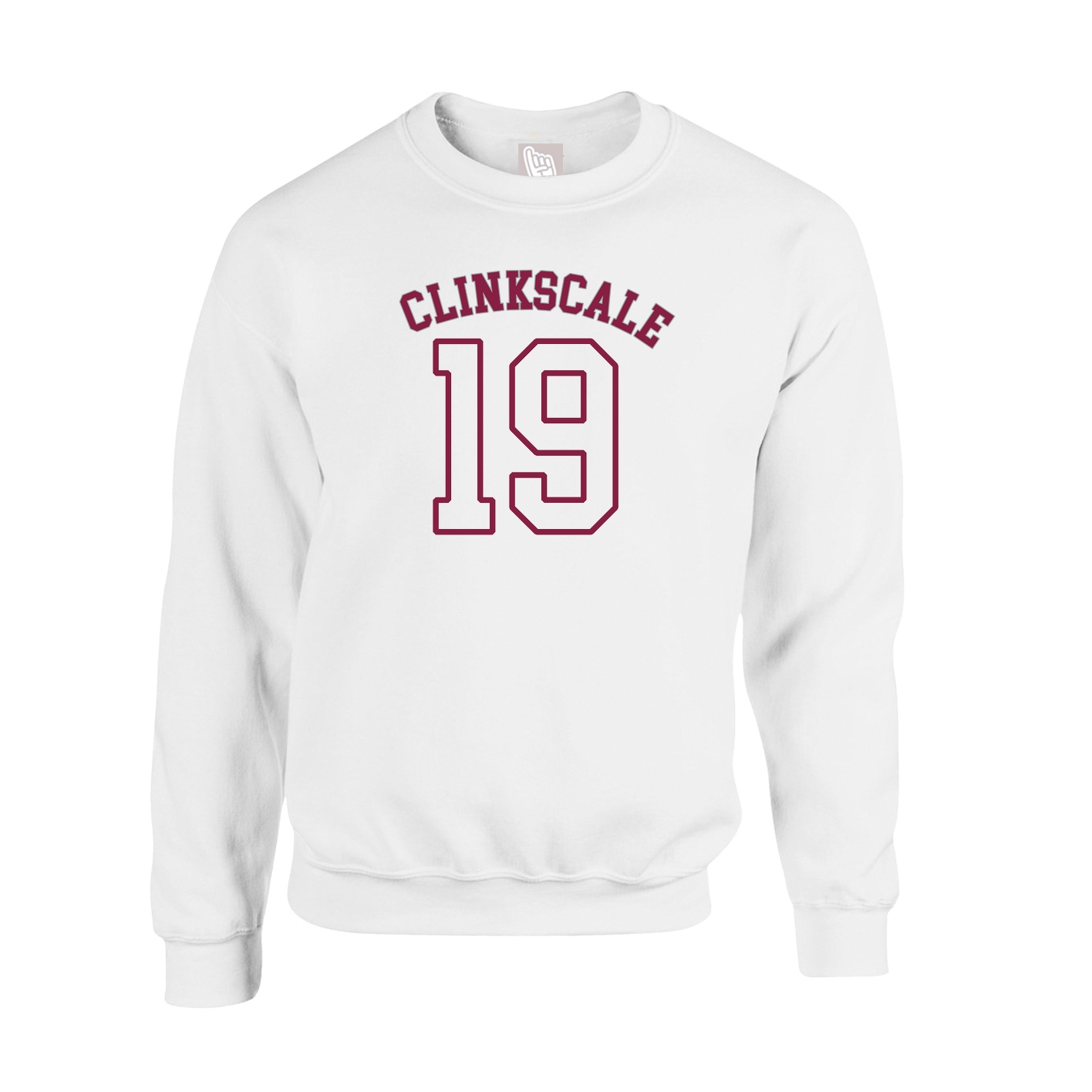 Fleece Crew — Shirsey Arch in White