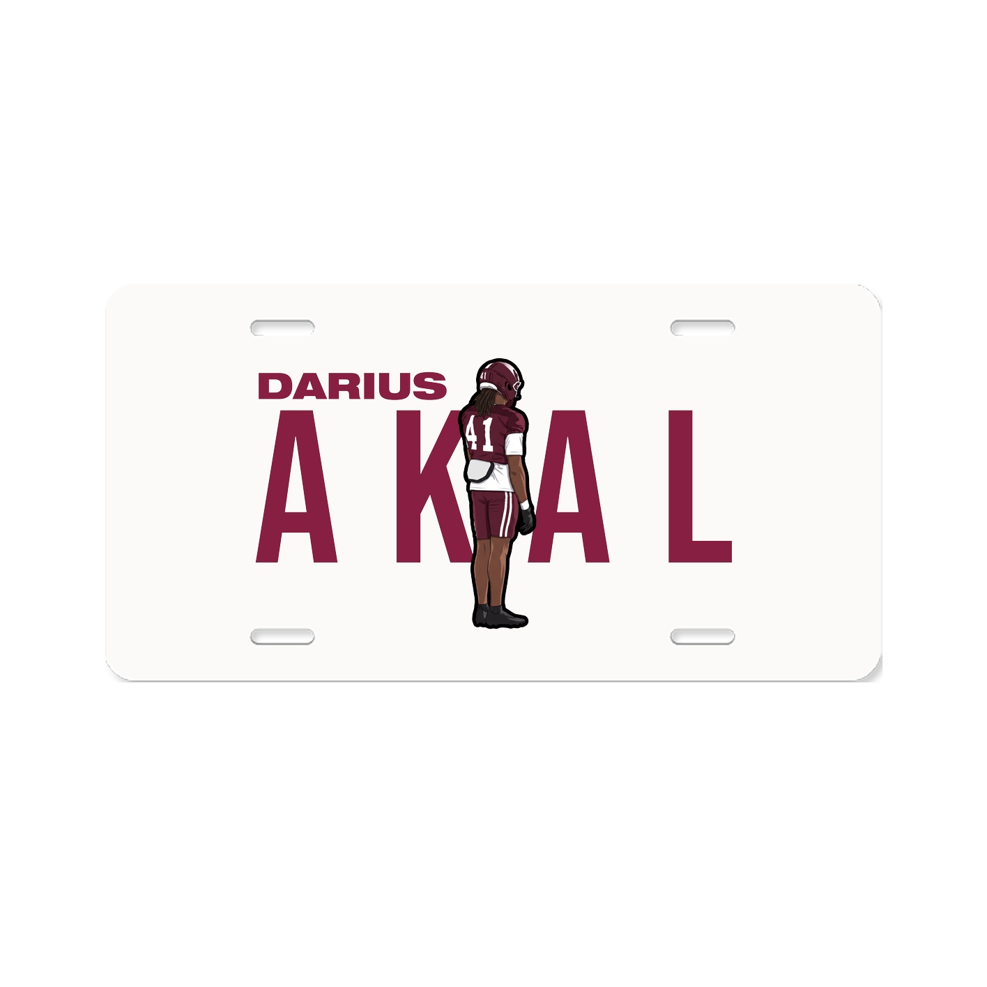 License Plate — Player Name in Classic