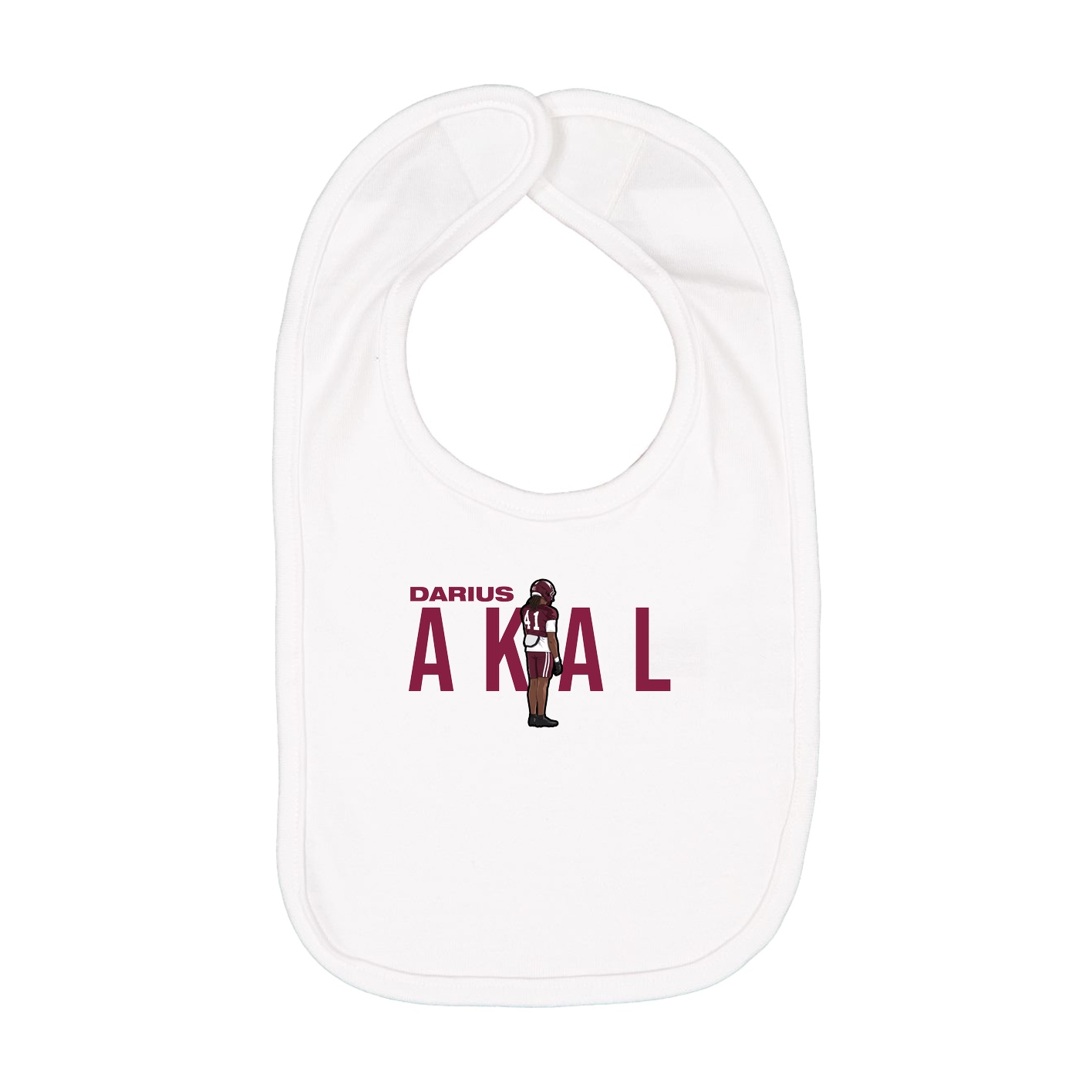 Infant Bib — Player Name in White