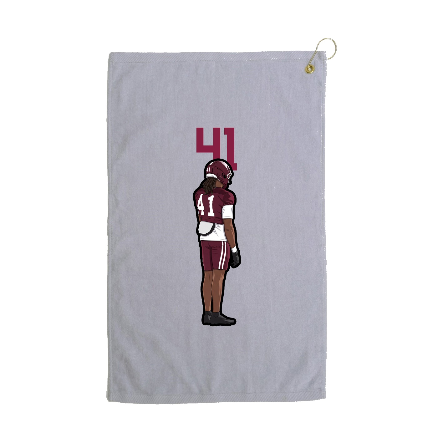 Golf Towel — Number Top in Grey