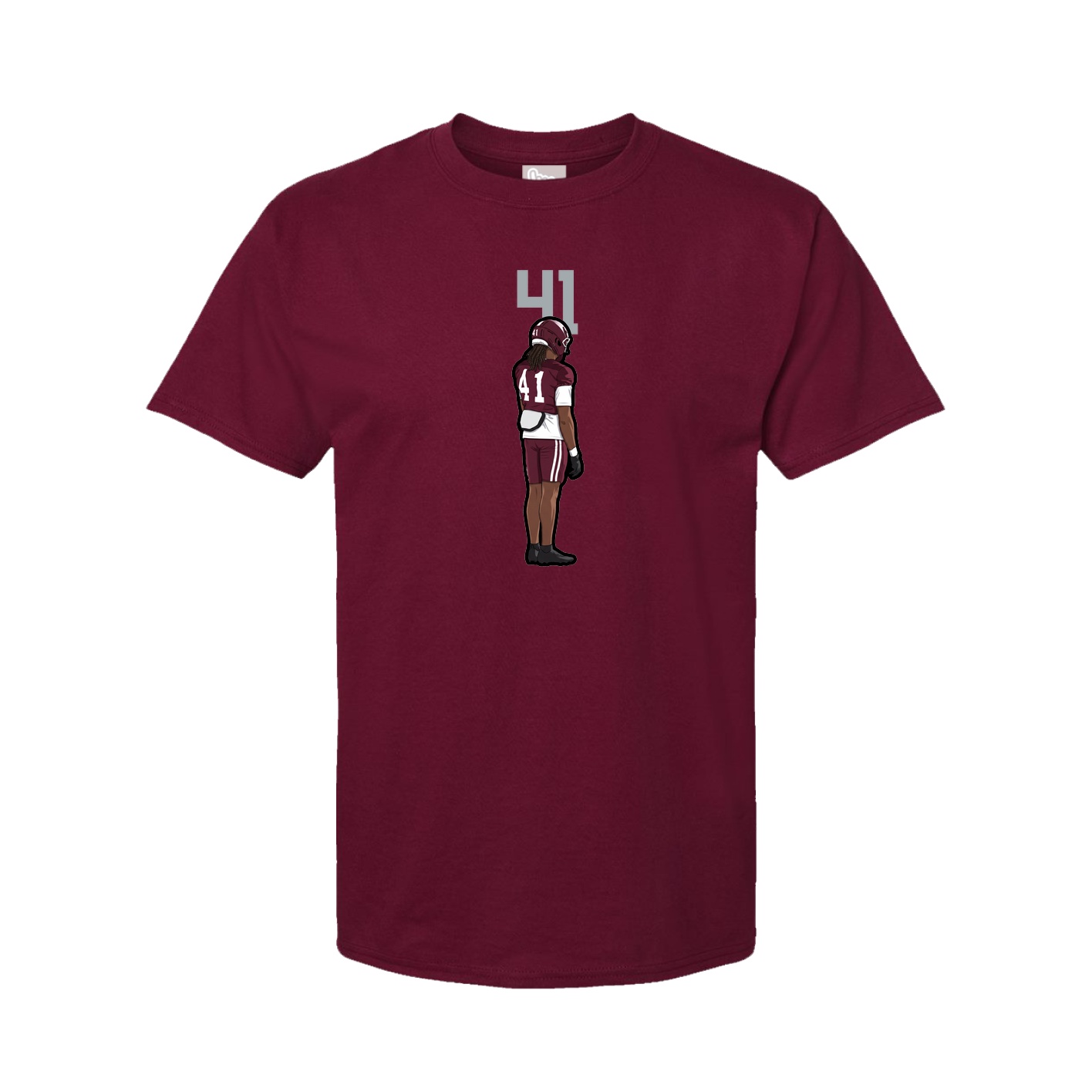 Youth Tee — Number Top in Cardinal