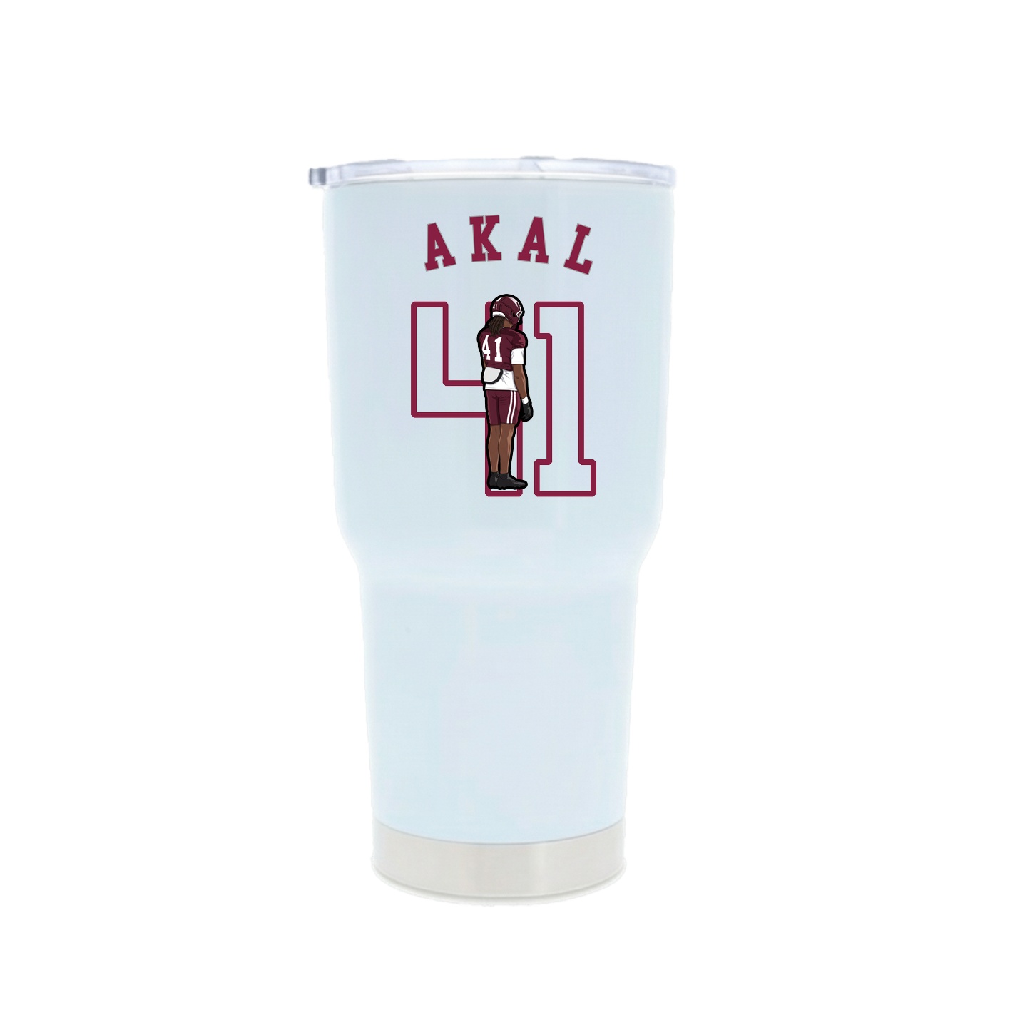 30oz Stainless Steel Tumbler — Shirsey Arch in White
