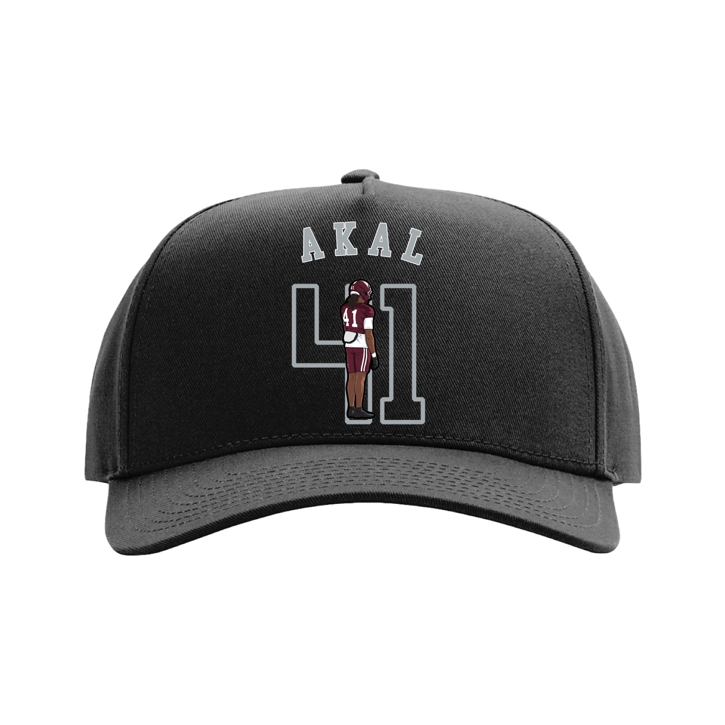 Full Fabric Five-Panel Champ Cap — Shirsey Arch in Black