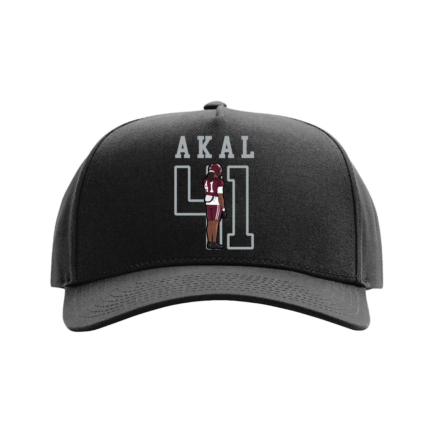 Full Fabric Five-Panel Champ Cap — Shirsey in Black