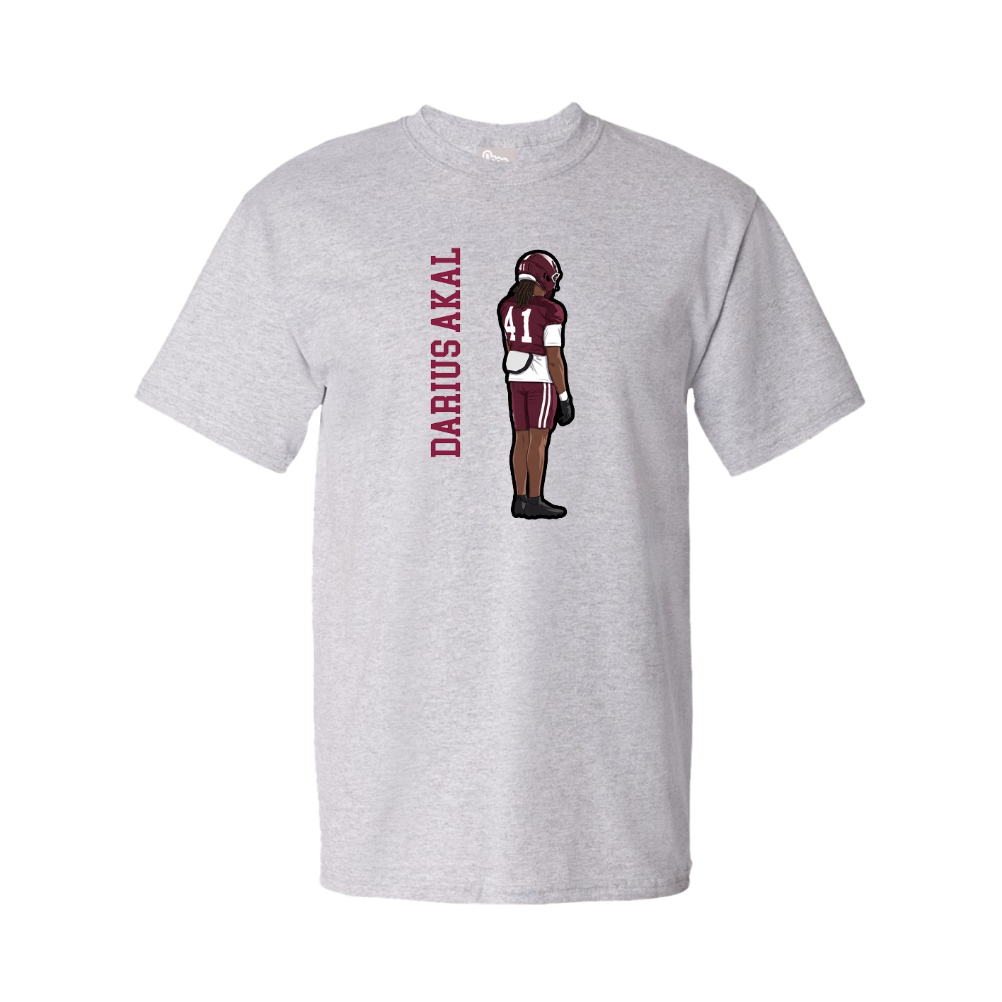 Tee — Name Vertical in Grey