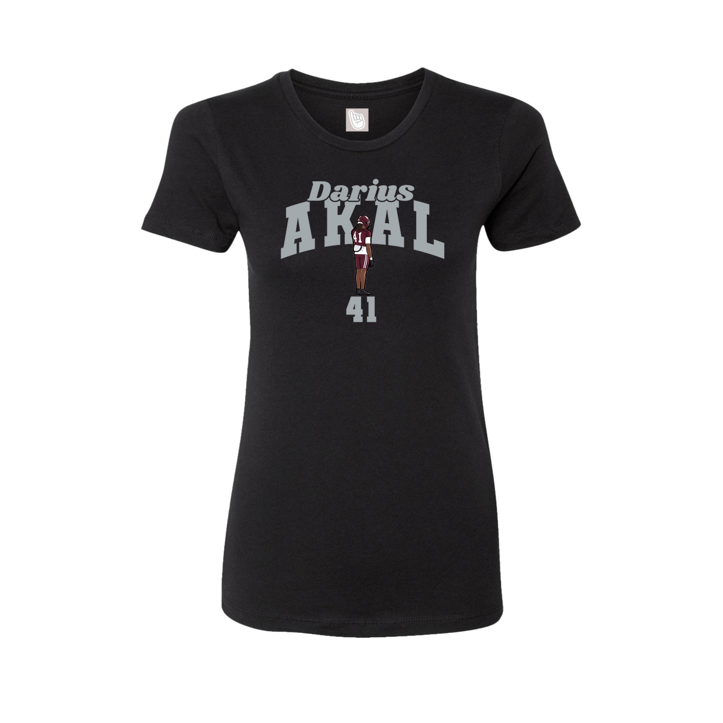 Fitted Women's Tee — Signature Arch in Black
