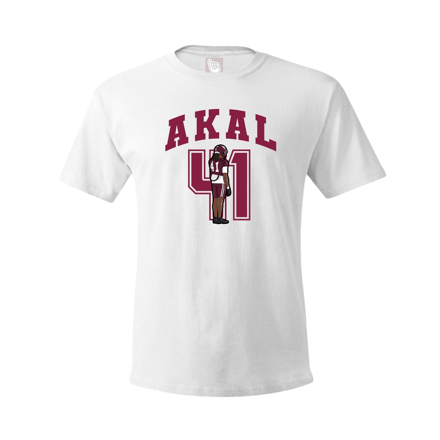 Youth Tee — Number in White