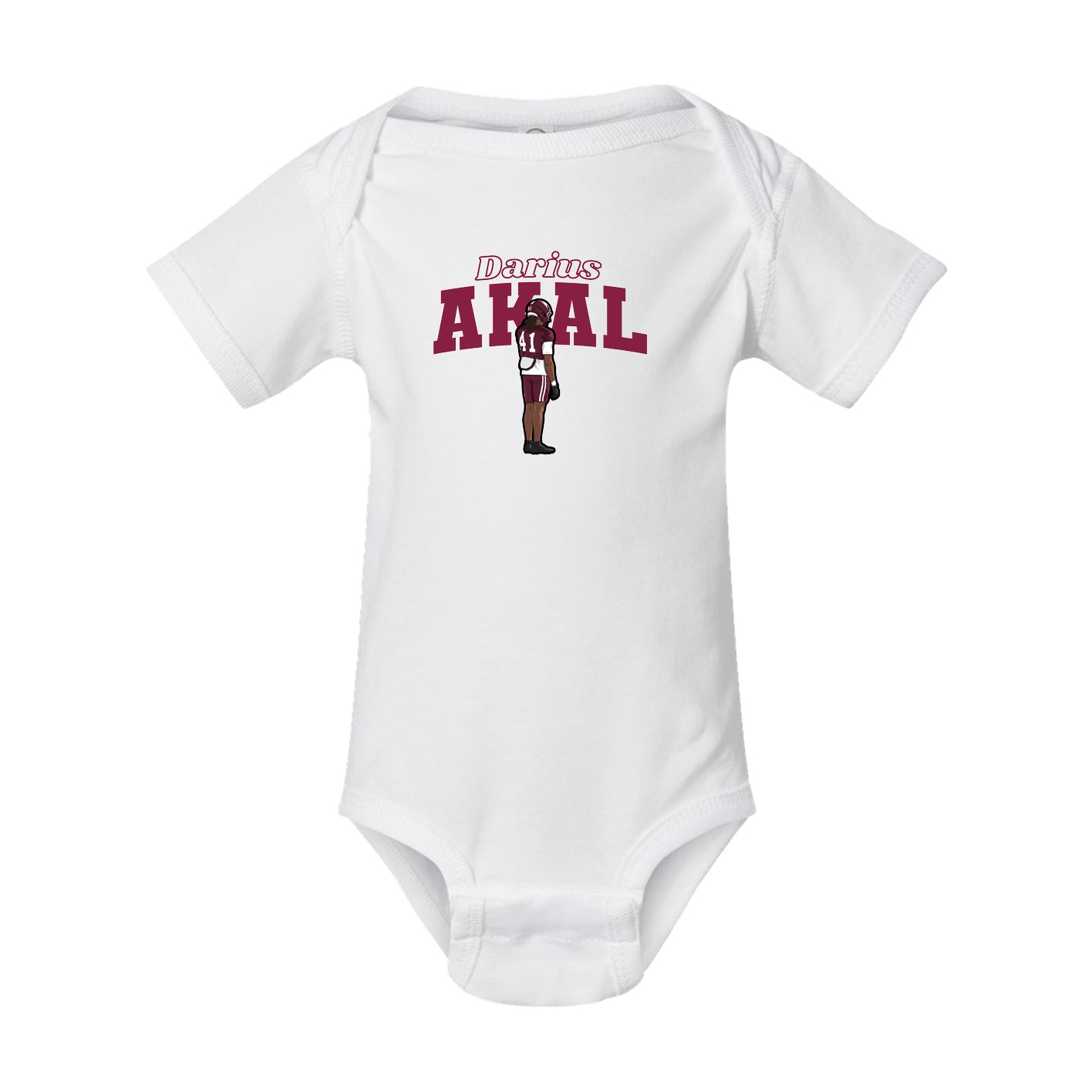 Baby Onesie — Name Arch in White