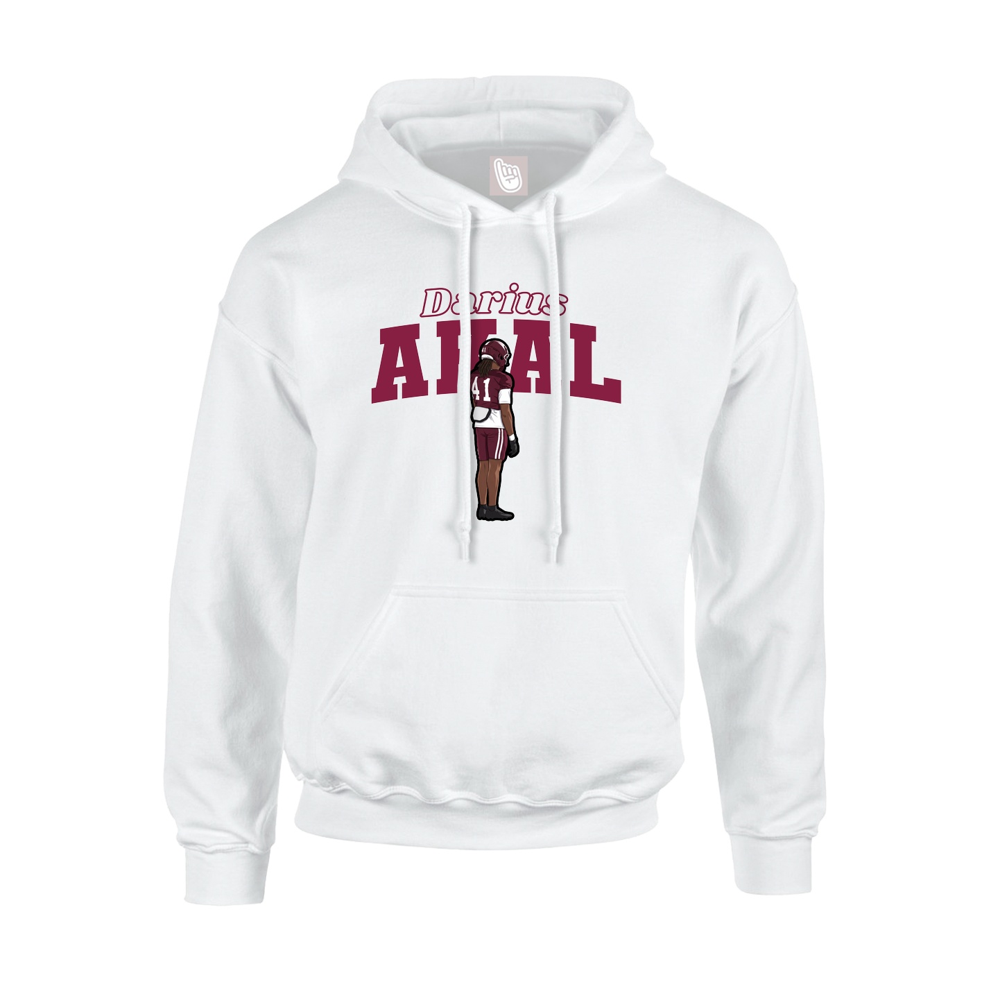 Hoodie — Name Arch in White