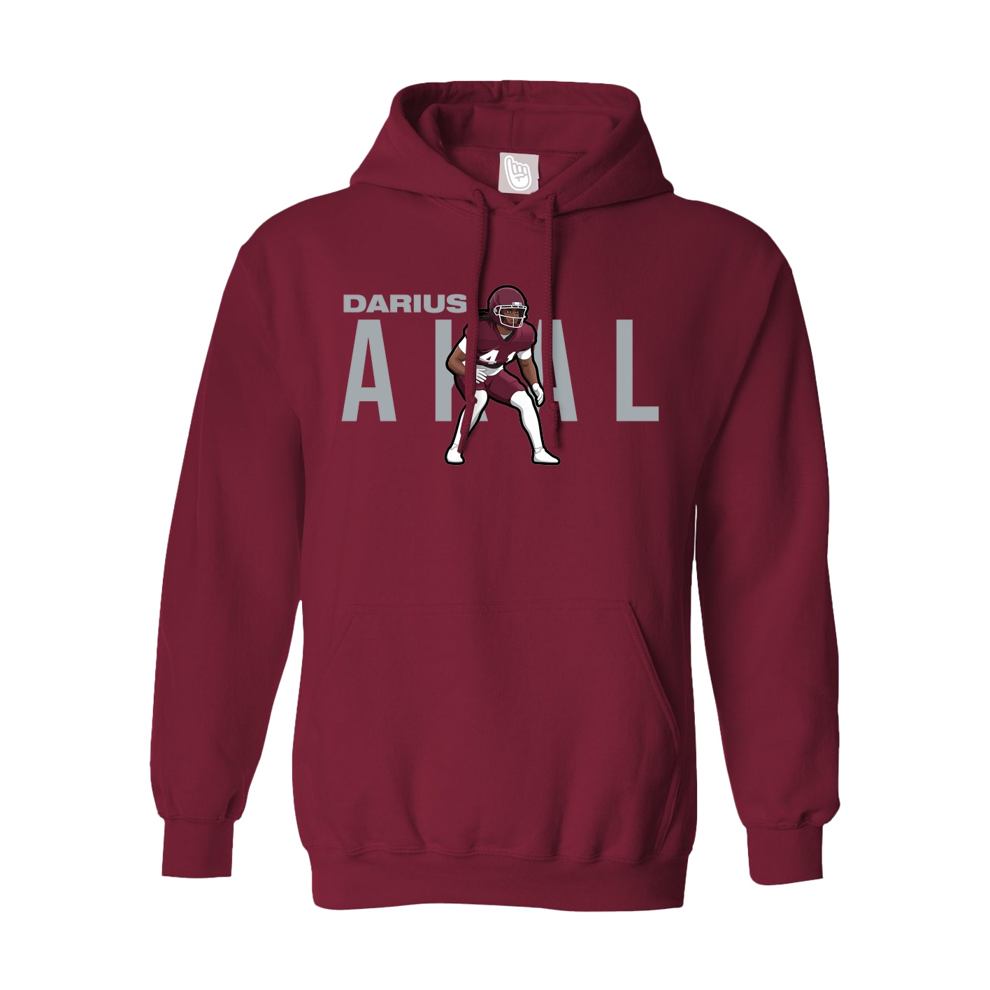 Hoodie — Player Name in Cardinal