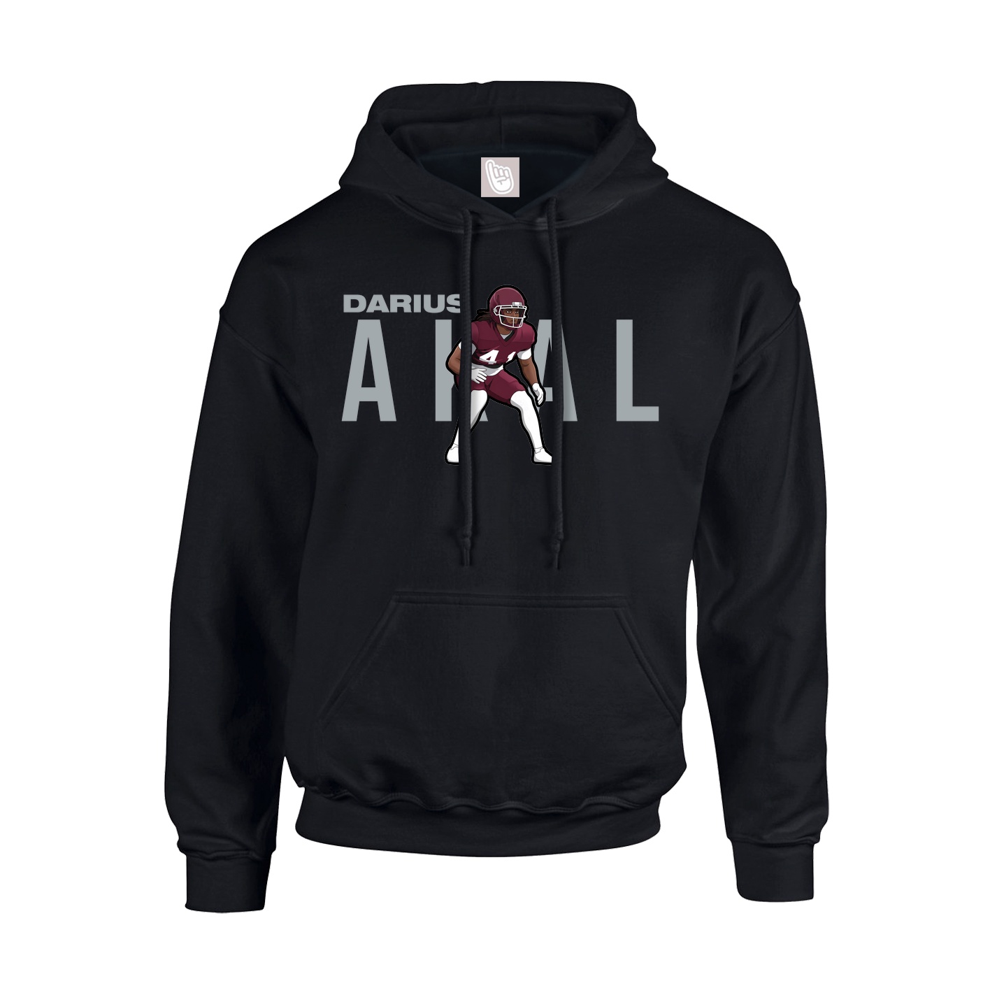 Youth Hoodie — Player Name in Black