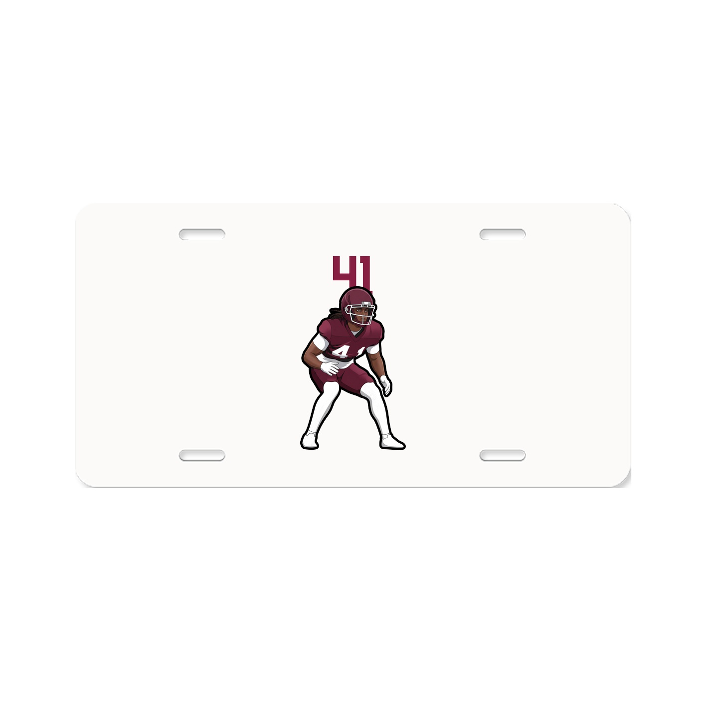 License Plate — Number Top in Classic