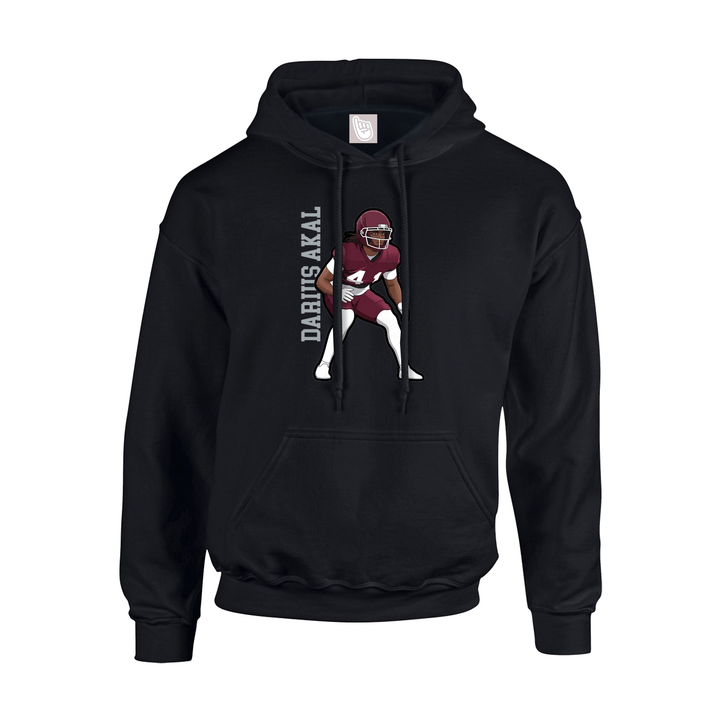 Hoodie — Name Vertical in Black