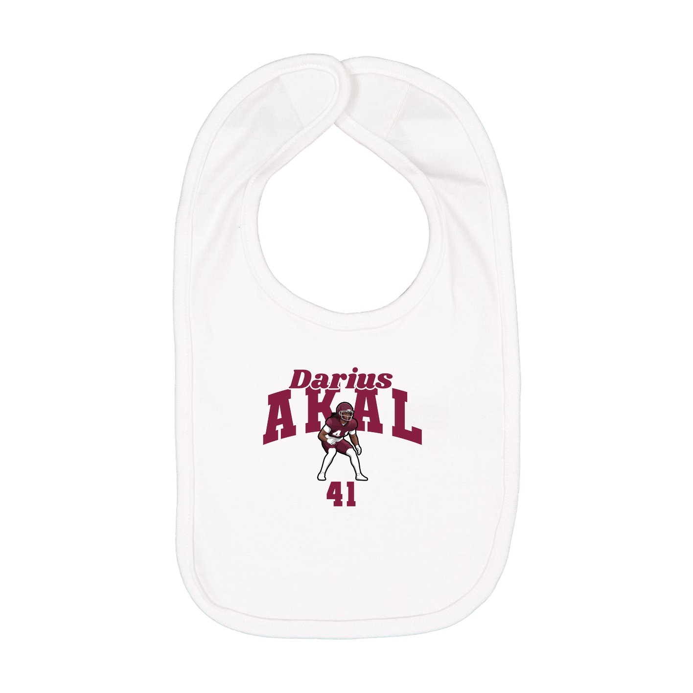 Infant Bib — Signature Arch in White