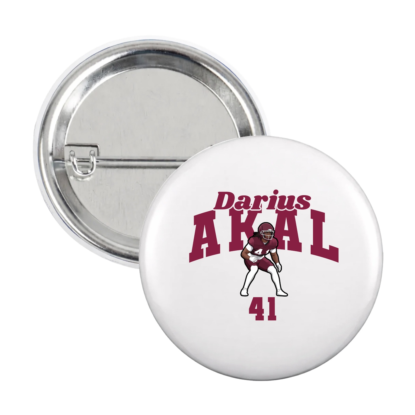 Game Day Button — Signature Arch in White