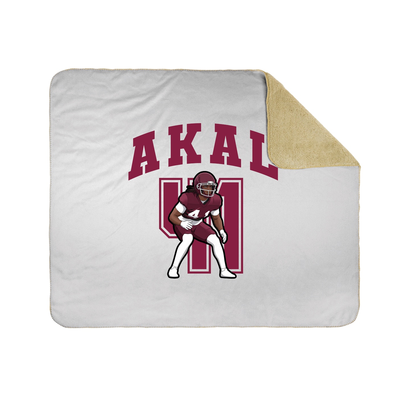 Throw Blanket — Number in White