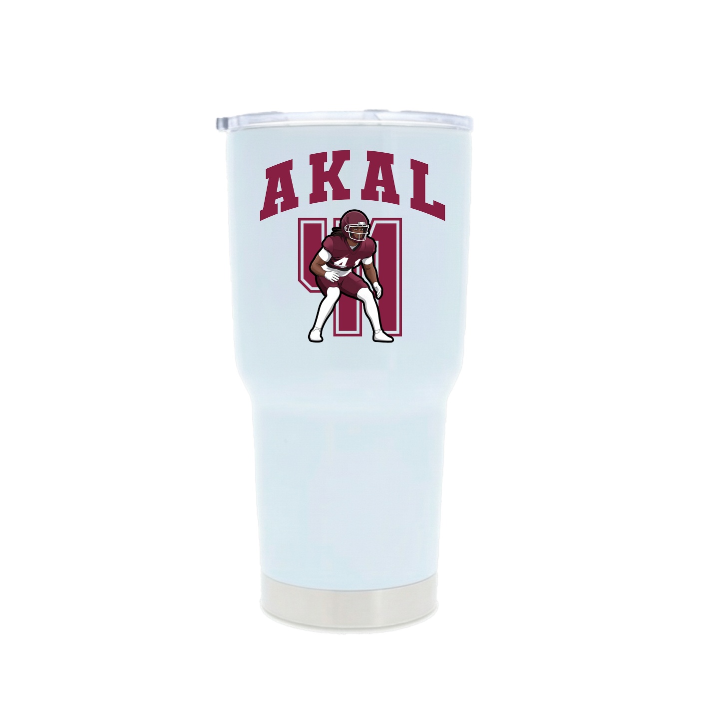 30oz Stainless Steel Tumbler — Number in White